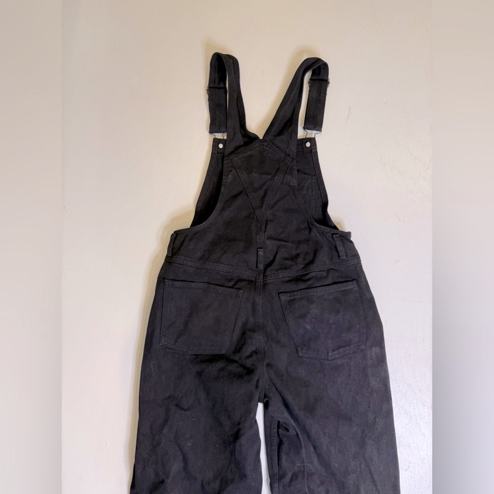 NWT, Brandy Melville, J. Galt Black Denim Overalls w/adjustable straps, Small - Picture 8 of 9